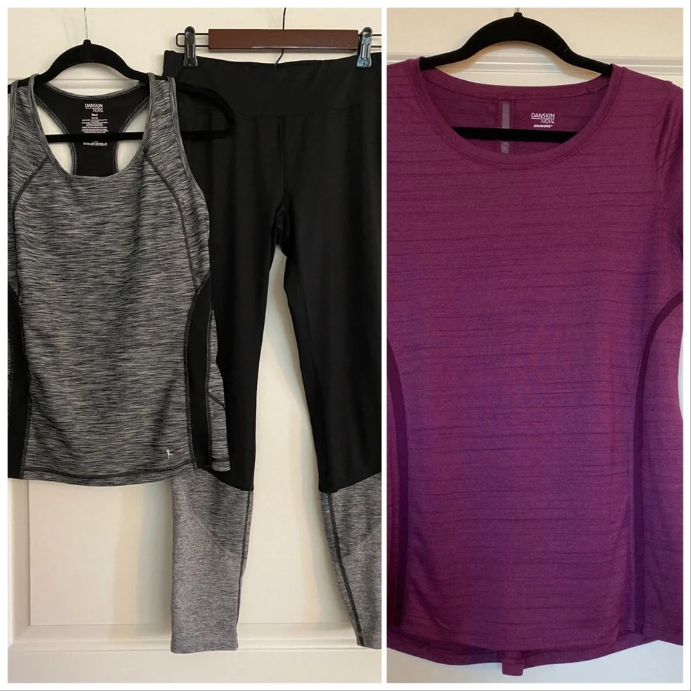 Danskin Now Activewear Set | Pants, Tank, Shirt | Size Medium - Picture 1 of 14